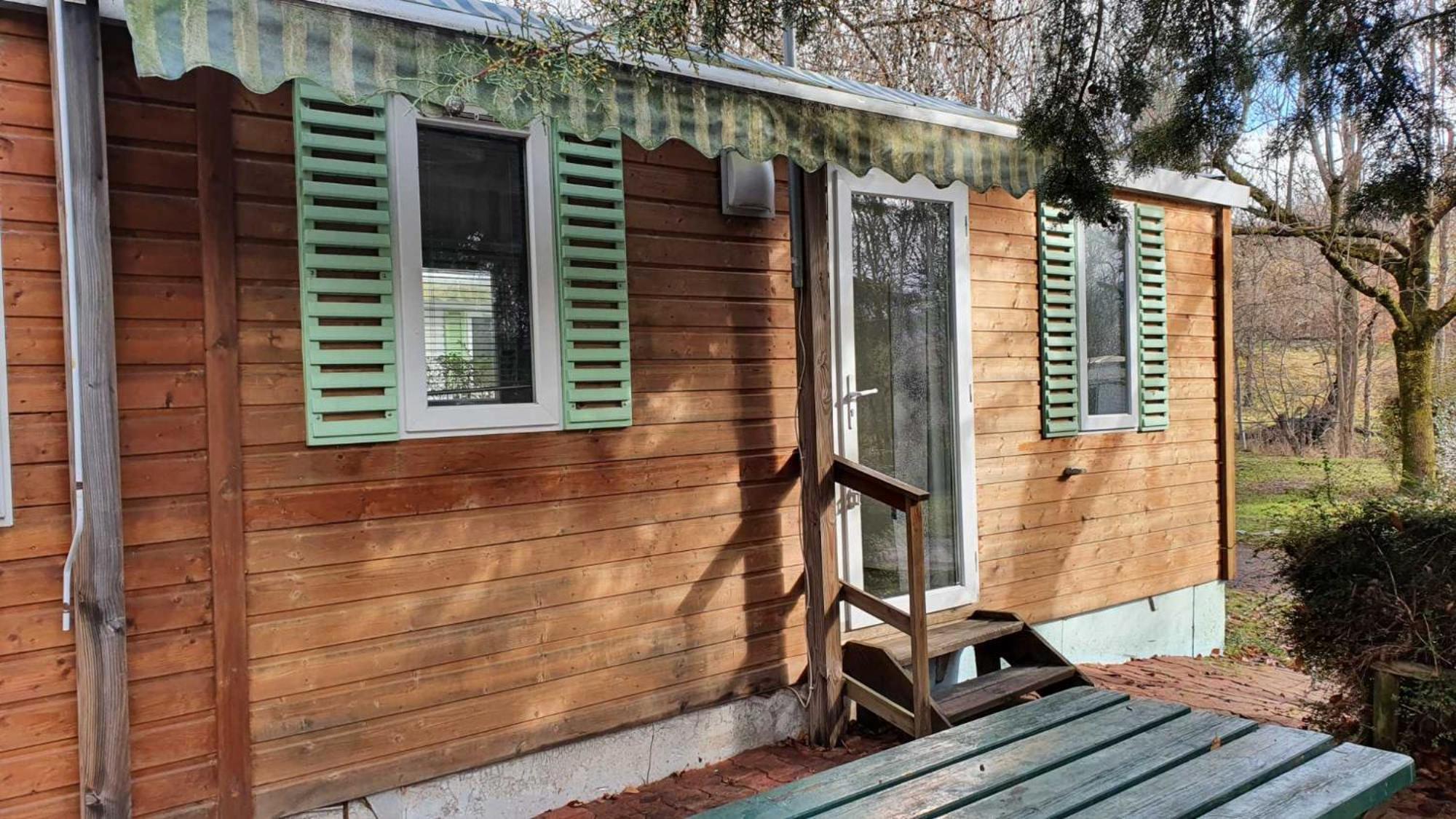 Camping L'Enclave Mobil-Home Estavar Buitenkant foto